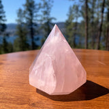 Rose Quartz Diamond Cut Crystal