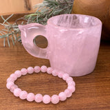 Valentines - Rose Quartz Love Cup & Mala Bracelet Set