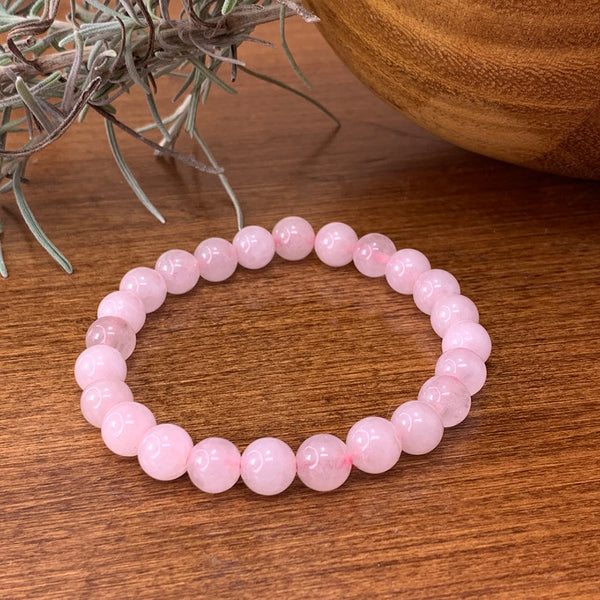 Valentines - Rose Quartz Love Cup & Mala Bracelet Set