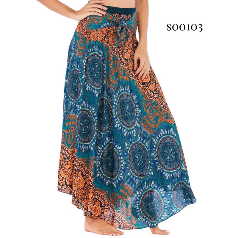 Boho Skirt 2-in-1 Halter Dress