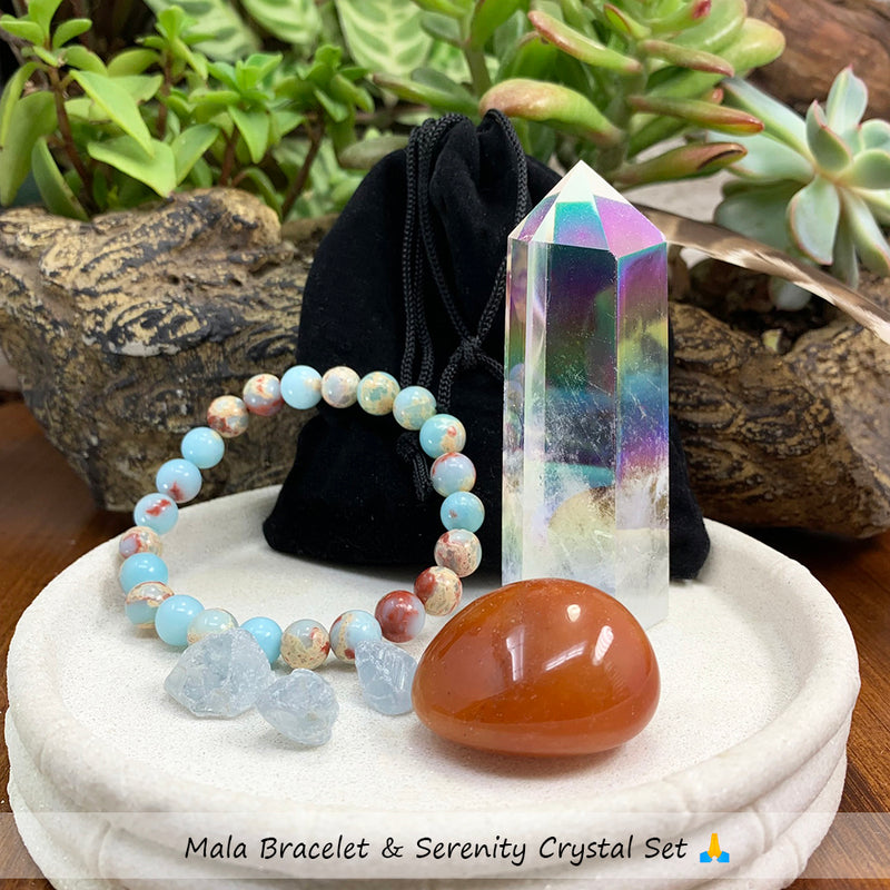 Angel Aura & Azure Mala Armband Bundle Set 👉 75% RABATT