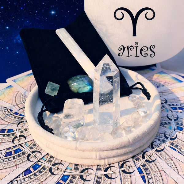 ♈ Κριός - 21 Μαρτίου - 19 Απριλίου - Zodiac Crystal Fusion Σετ με θήκη