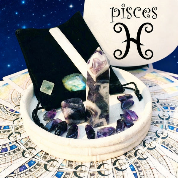 ♓ Ιχθείς - 19 Φεβρουαρίου - 20 Μαρτίου - Zodiac Crystal Fusion Σετ με θήκη