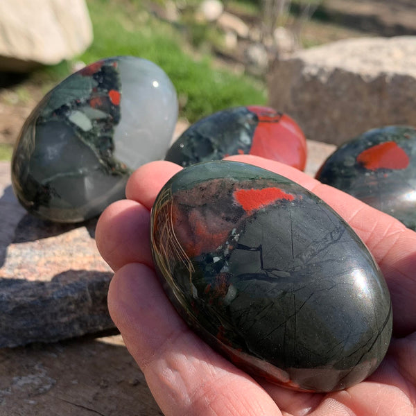 Afrikansk Bloodstone Palmstone