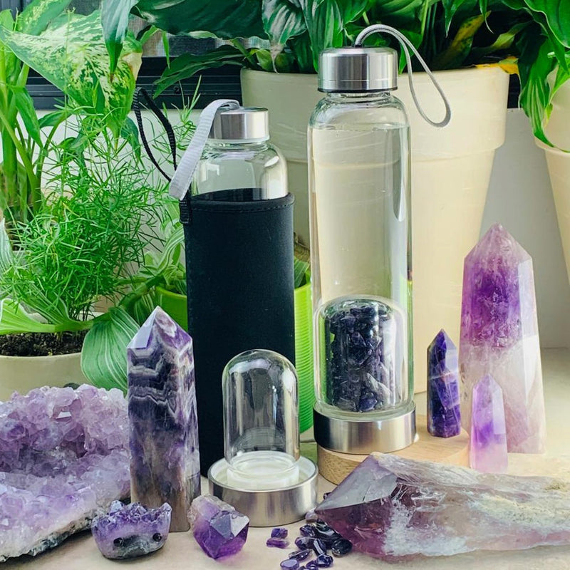 Amethyst Gem Pod Water Bottle - water