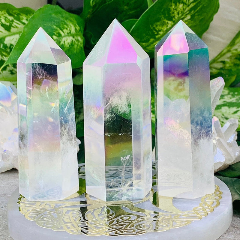 $6 Angel Aura Quartz Crystal Point - 1 Day Only PROMO - wand