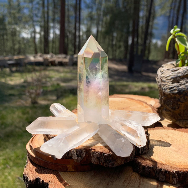 Σετ 8 τεμαχίων Angel Aura Point + Quartz Shards