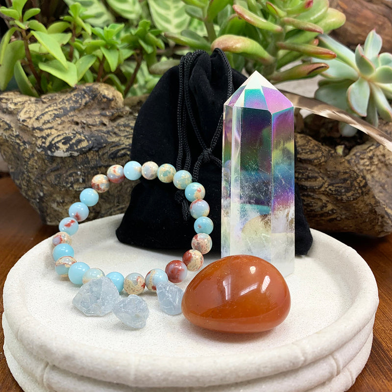 Angel Aura & Azure Mala Armband Bundle Set 👉 75% RABATT