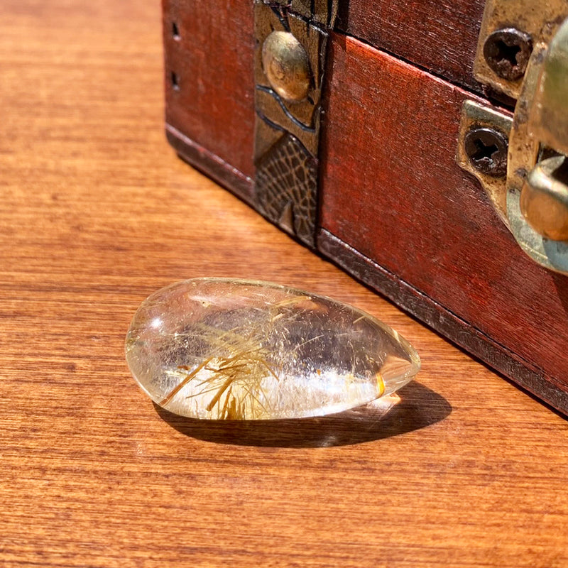 Angel Hair Rutilated Quartz Teardrop