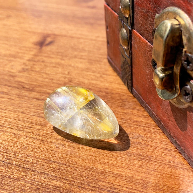 Angel Hair Rutilated Quartz Teardrop