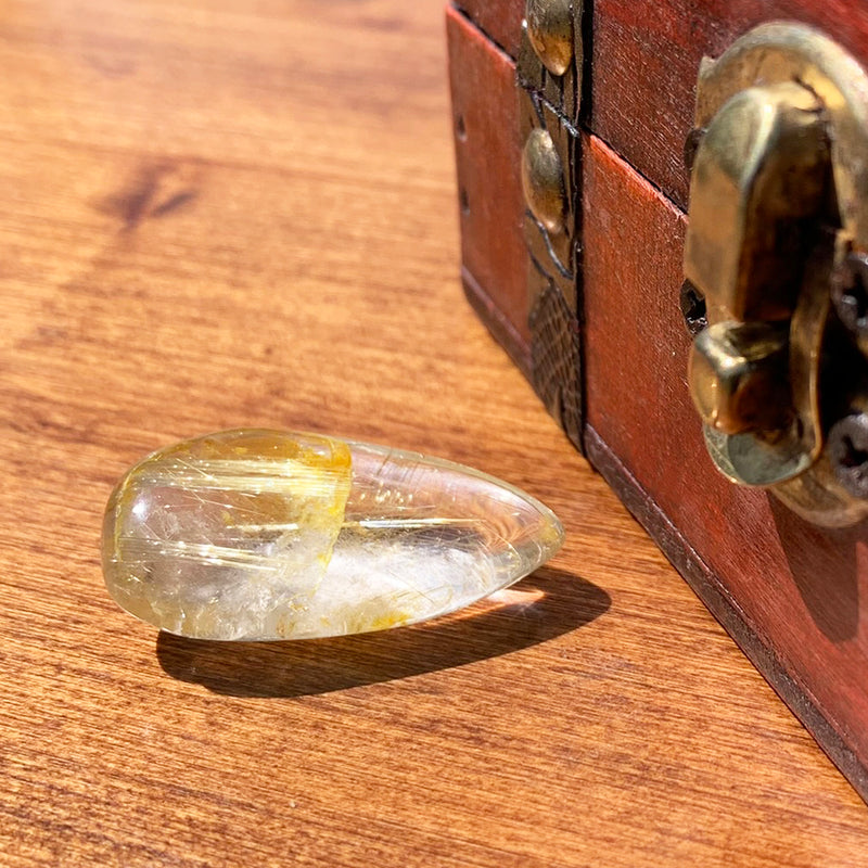 Angel Hair Rutilated Quartz Teardrop