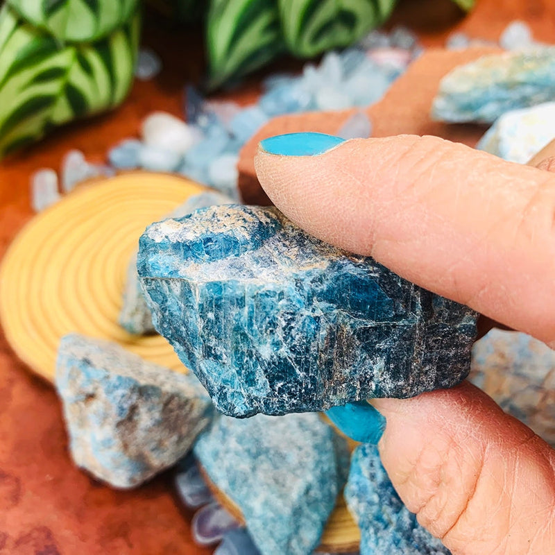 ARRON Blue Apatite Rough Stone - rawstone