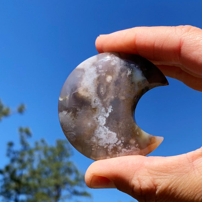 Red Jasper Crescent Moonstones