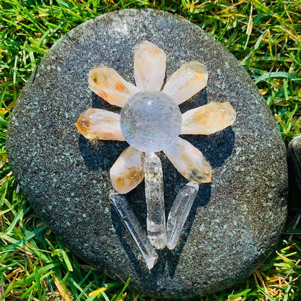 READY Clear Quartz Crystal Mini Flower Power Kit 🌼 - rawstone