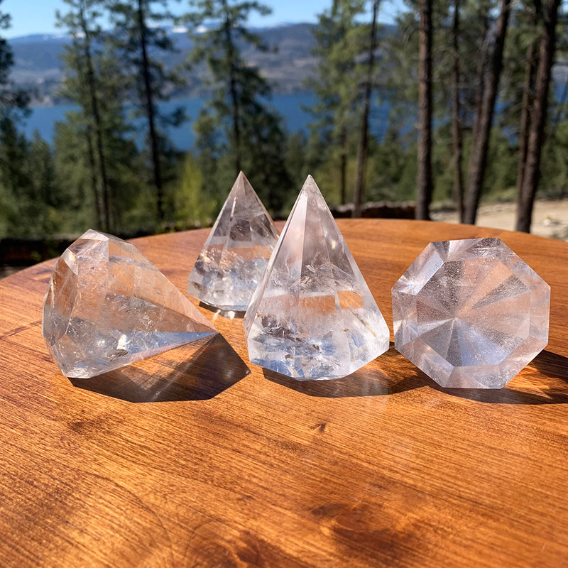 Clear Quartz Diamond Cut Crustal