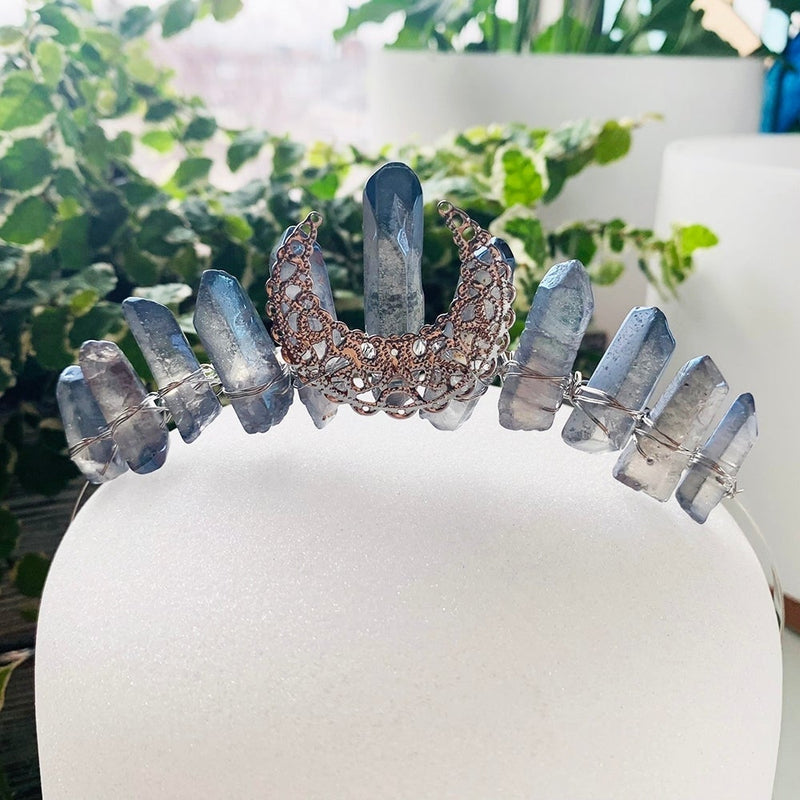 Natural Crystal Tiara Crown