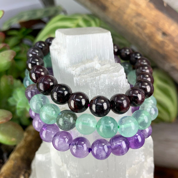 Σετ βραχιολιών Clarity & Calm 3-PC Crystal Mala