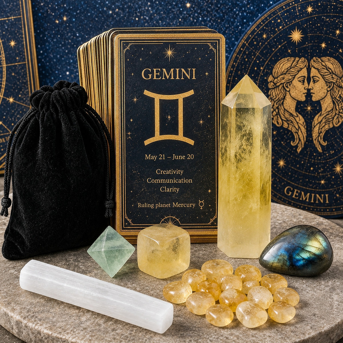 ♓ Gemini - Zodiac Crystal Set