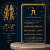 ♊ Gemini - 21 maj - 20 juni - Zodiac Crystal Fusion Set med påse