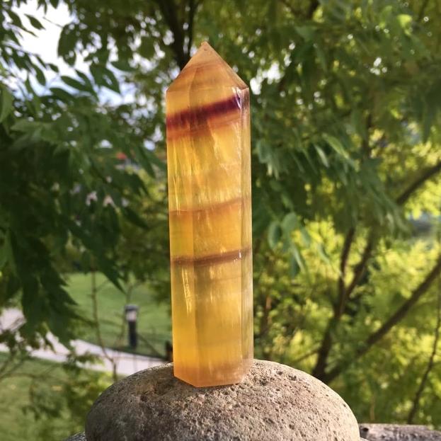 Golden Fluorite Wand (Large) - wand