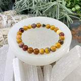 Βραχιόλι Mala Golden Mookaite Jasper με βελούδινο πουγκί