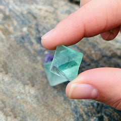 Green Fluorite Octahedron