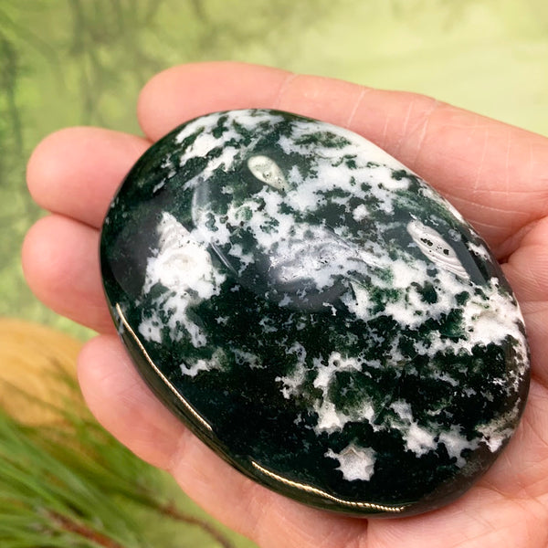 Palmstone Green Moss Agate