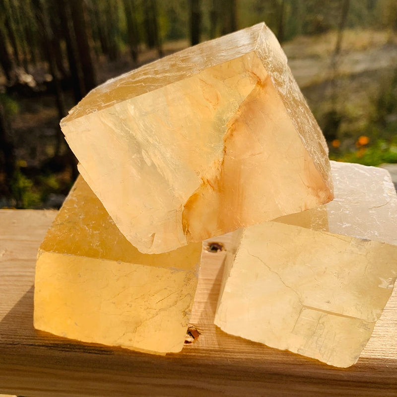 NEW WORKING ON Honey Calcite Chunk - collection