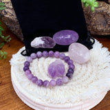 Lepidolite Mala armband Unity Pouch Set