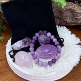 Lepidolite Mala armband Unity Pouch Set