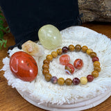 Golden Mookaite Mala Armband Empowerment Pouch Set