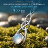 Z ARRON DESIGN Serenity Moonstone kobbertråd anheng halskjede