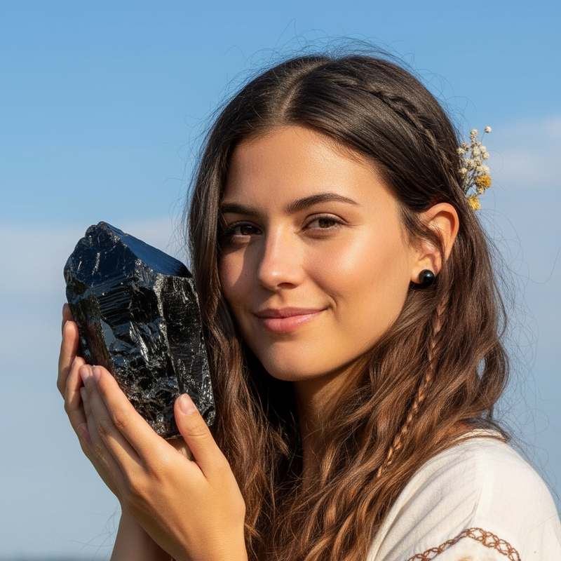 Βραχιόλι Mala African Bloodstone με βελούδινο πουγκί