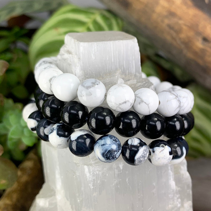 Skydd & Insikt 3-PC Crystal Mala armbandsset