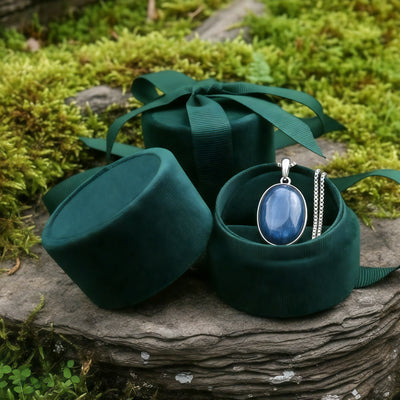 Blue Kyanite & Silver Energy Clearing Necklace