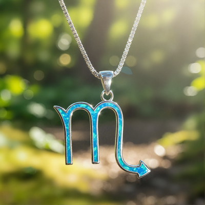 ♏ Scorpio Opal Zodiac Necklace – October 23 to November 21