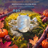 Z ARRON DESIGN Serenity Moonstone koppartråd hängande halsband