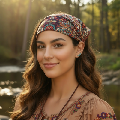 Blue Howlite & Silver Cuff Earrings