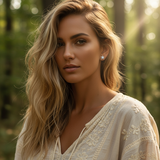 Moonstone & Silver Star Stud Earrings