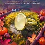 Z ARRON DESIGN Serenity Moonstone koppartråd hängande halsband