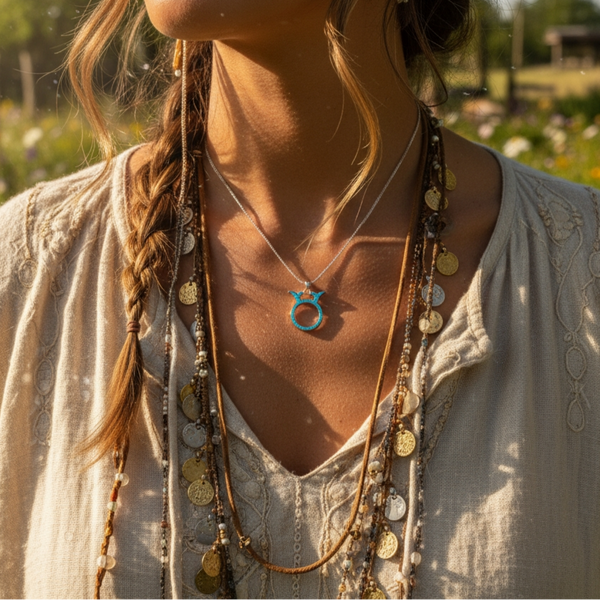 ♉ Taurus Opal Zodiac Necklace  – April 20 to May 20