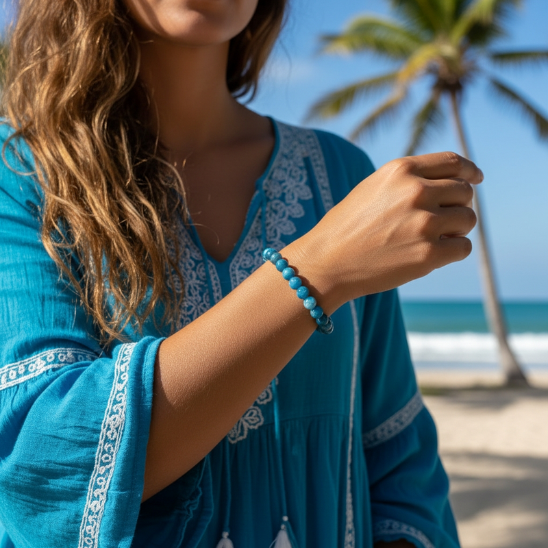 Κολιέ μενταγιόν Z ARRON DESIGN Serenity Moonstone από χάλκινο σύρμα