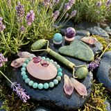 Z ARRON DESIGN Serenity Moonstone koppartråd hängande halsband