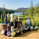 27-delad Crystal Generator & Sphere Kit med Flash Labradorite