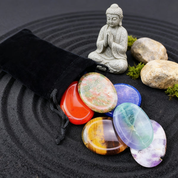 Don't Worry Stones Set Chakra Σετ πουγκί
