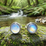 Κολιέ μενταγιόν Z ARRON DESIGN Serenity Moonstone από χάλκινο σύρμα