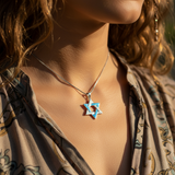 Opal Star of David/ Merkaba Necklace