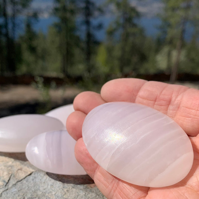 Pink Calcite Palmstone