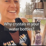 Κρυστάλλινο μπουκάλι νερού + θήκη μεταφοράς 💧