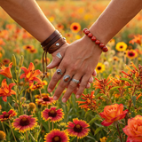 Z ARRON DESIGN Serenity Moonstone koppartråd hängande halsband